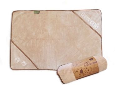 Hunde Handtuch L 90x60cm beige